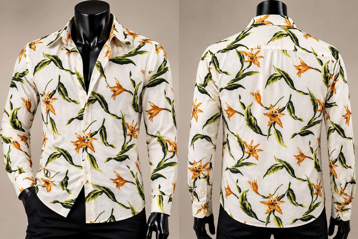 Tropical Bloom Linen Shirt ✅✨