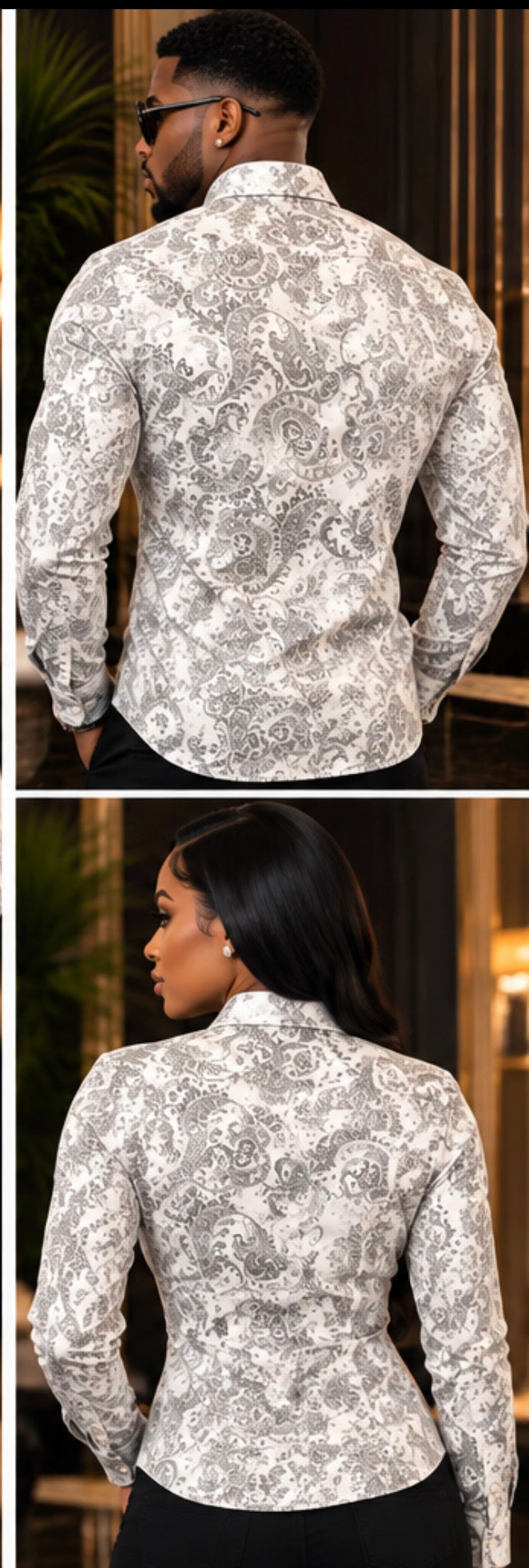White Luxe Paisley Shirt 🌫️